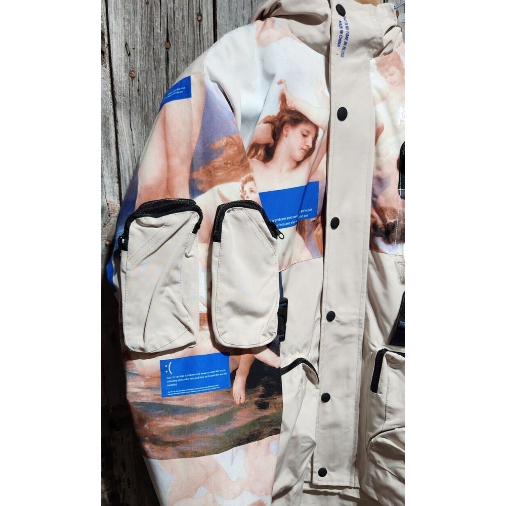 HFNF Disintegration jacket Waterproof cargo Windbreaker street/tech wear L NEW - Picture 4 of 8